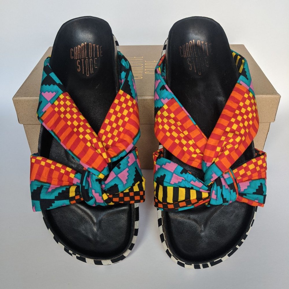 Charlotte Stone Jana Sandals in Waxed Geo